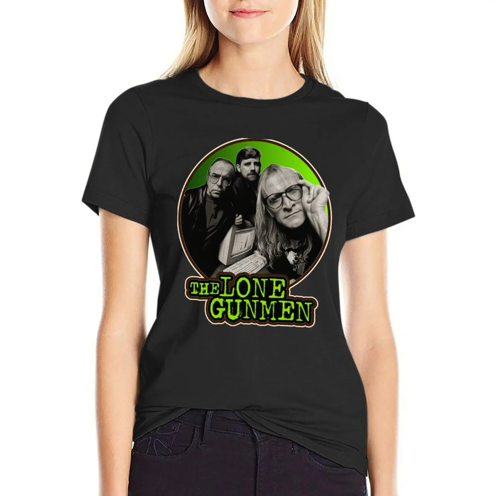 

The Lone Gunmen T-Shirt Female clothing funnys blacks cute clothes cute t-shirts for Women