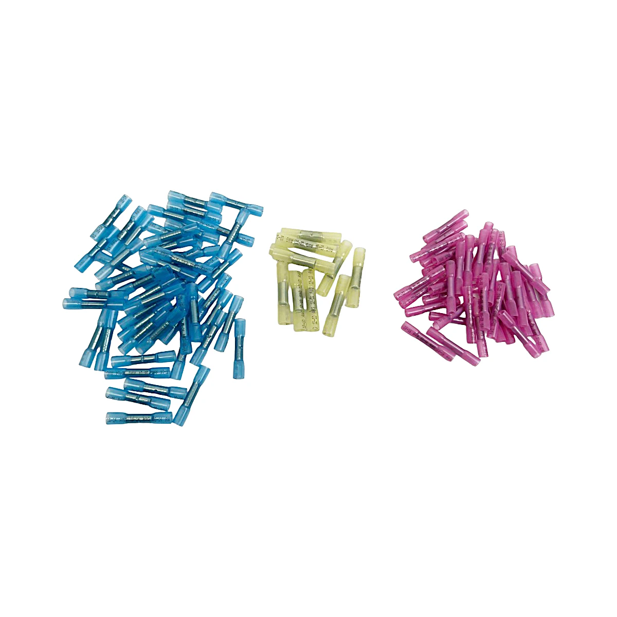 100 قطعة/الحقيبة سيارة الحرارة يتقلص كتل طرفية 22-10 لون مزيج سلك مقاوم للماء طقم توصيل معزول الكهربائية تجعيد موصل