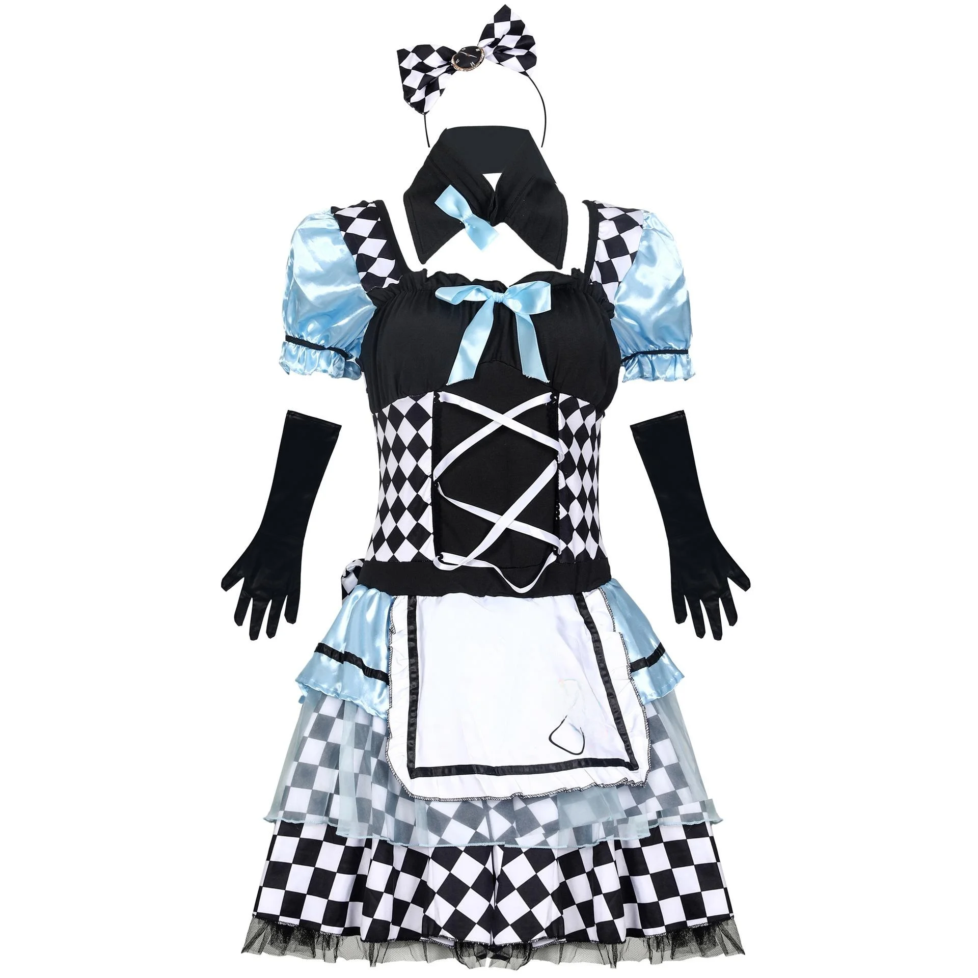 

Костюм на Хэллоуин для взрослых и женщин, пышная юбка клоуна Лолиты, традиционный китайский этнический сценический костюм, весна 2025