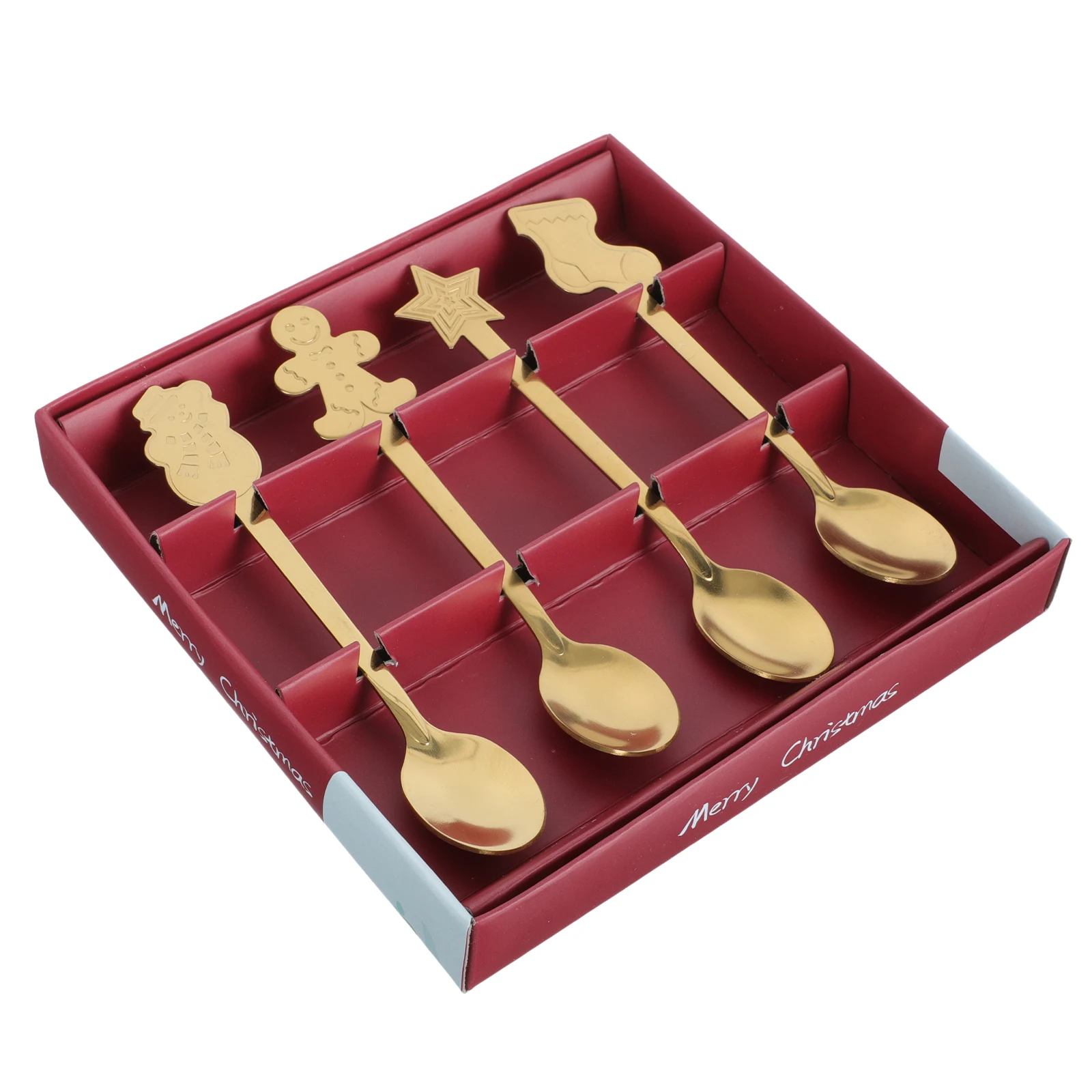 

Dessert Cutlery Christmas Decoration Desserts Spoons Teaspoon Mini for Stainless Stee