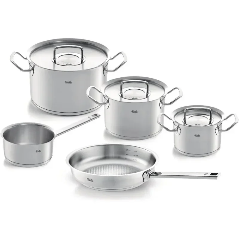 Series Stainless Steel with Metal Cover Non Stick Cooking Pot Set