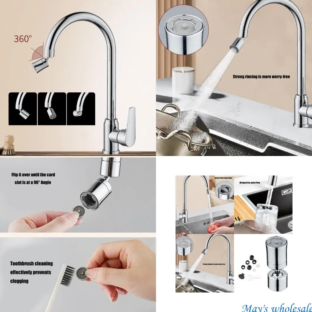 Kitchen Washbasin Faucet Bubblers Nozzle Universals 360 Rotating Faucet Extender Aerator Splashes Filter Sprays Head 448A