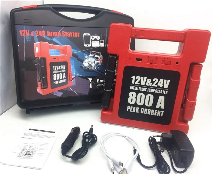 Endurance Heavy Duty Super Capacitor Semi Truck Jump Starter 24000mAh 800 Amp Car High Power 12v 24v Lithium Jump Starter