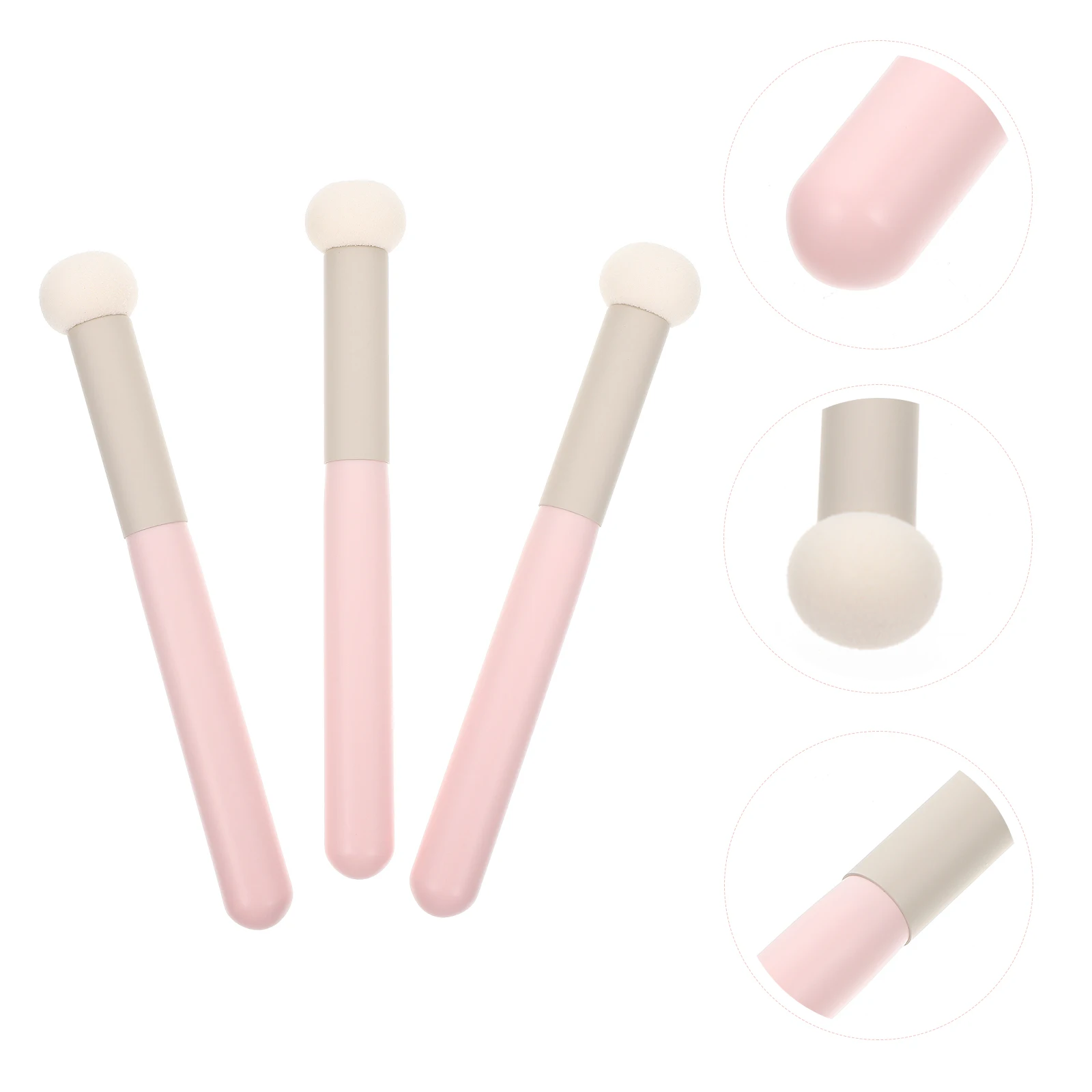

3pcs Brush Set Applicator Foundation White Sponges Under Eye Beauty Tools Kit For Women Dry Wet Sponge Head Concealer