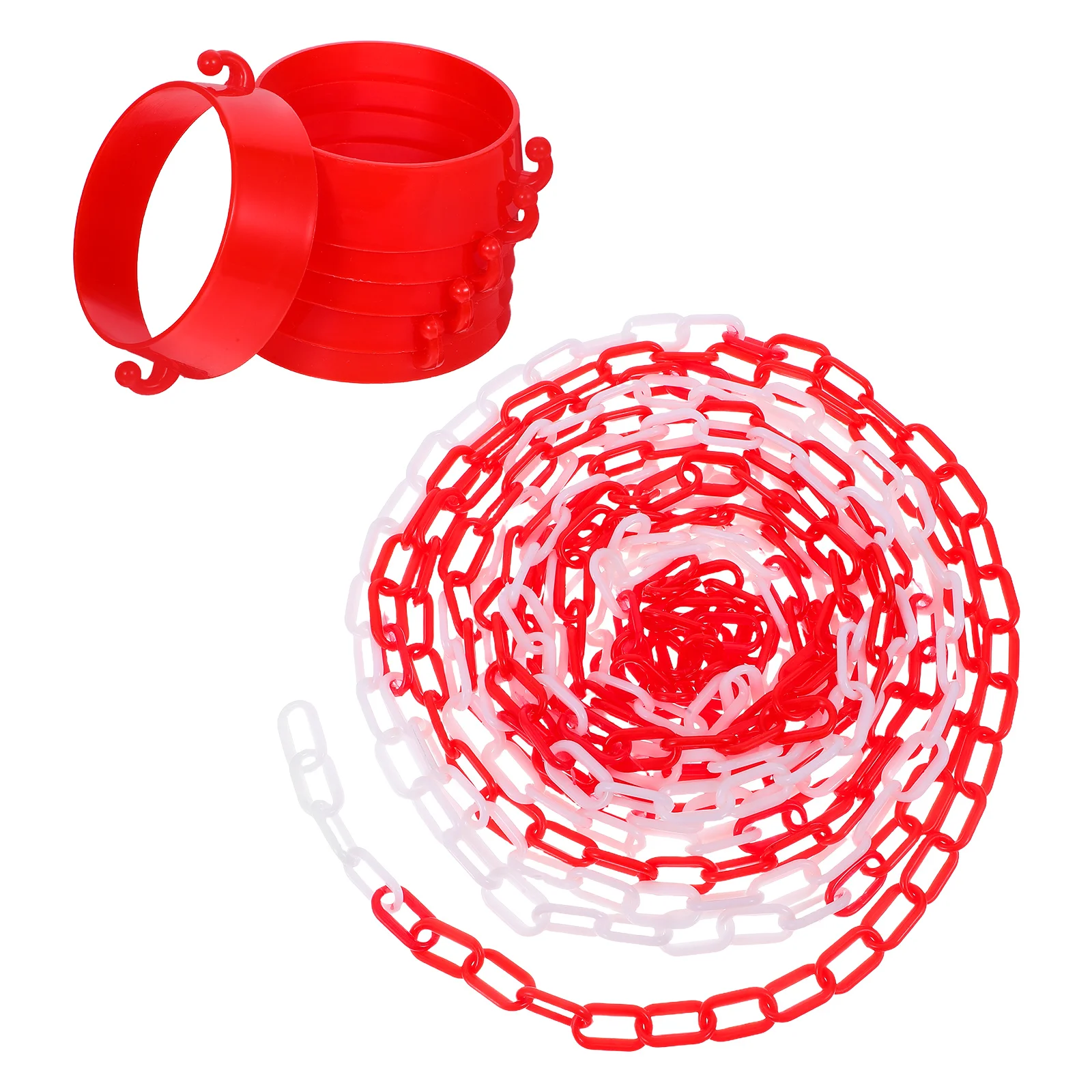 Red Plastic Cone Chain Connectors Traffic Barrier Accessories Parking Cones High Visibility Chain
