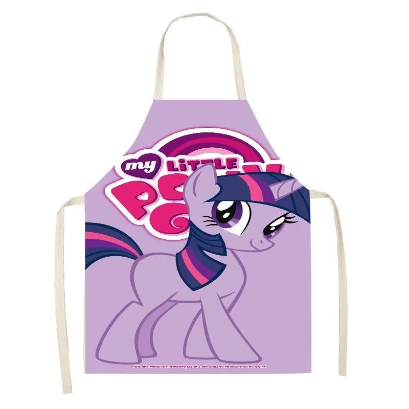 My Little Pony New Cartoon Apron Kitchen Sleeveless Anti-fouling and Oil-proof Household Apron Children's Parent-child Apron