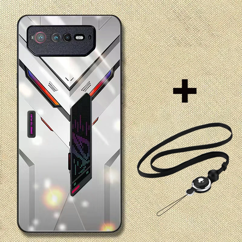 

Чехол из закаленного стекла 9H для Asus Rog Phone 6, стеклянная жесткая задняя крышка для ROG Phone6 ROG6, чехол для Asus ROG 6, чехол