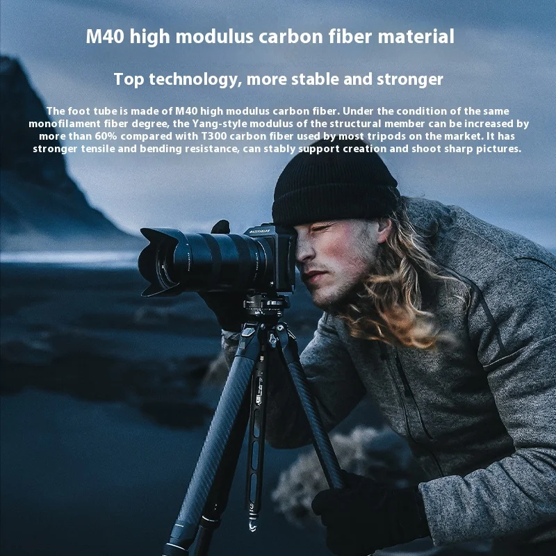 Ulanzi TreeRoot Carbon Fiber Tripod Portable 1.3m Quick Lock Travel Tripod F38 Professional Outdoor Photography Camera Stand