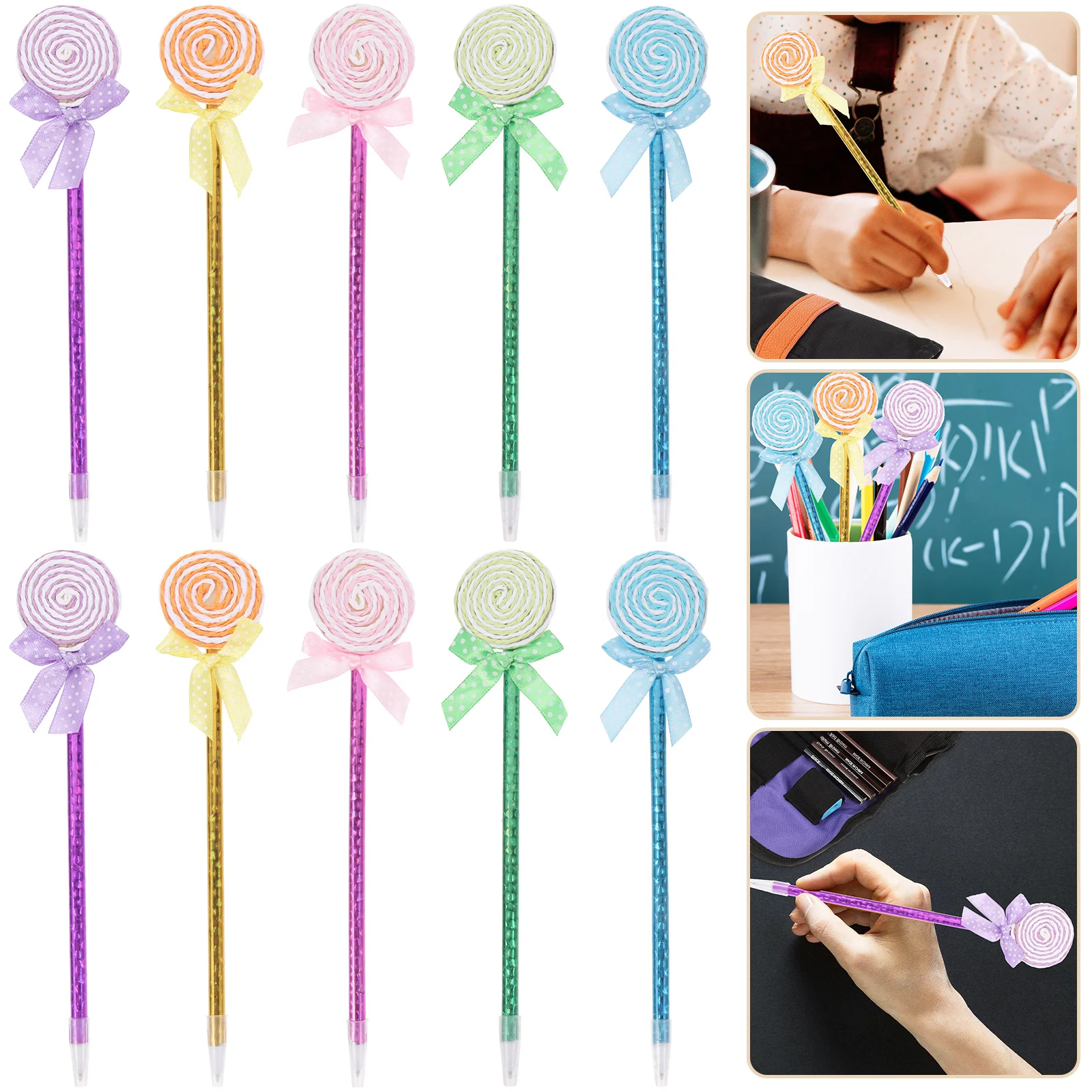 

10 шт. шариковая ручка, пластиковый леденец, дизайн, детские школьные принадлежности, подарки, сувениры для вечеринок, мультяшные ручки для студентов, школьный рисунок