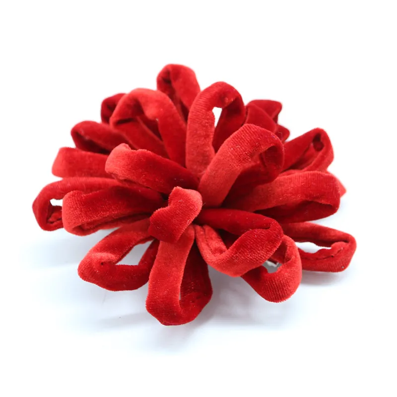 

2024S NEW winter Velvet pompom flower girls hairbands with 8cm clips hair accessories children fashion
