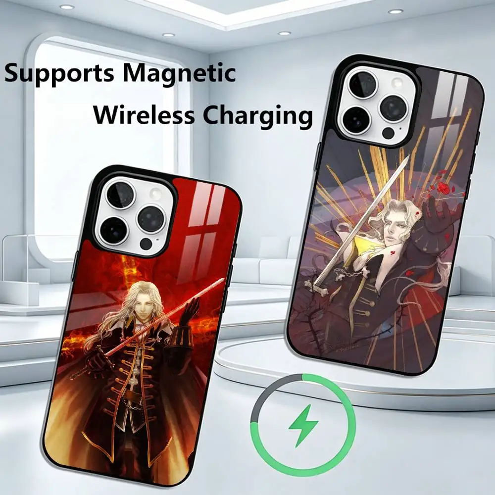 

Game C-Castlevania Alucard Phone Case For iPhone17,16,15,14,13,12,11 Plus,Pro Allows magnetic wireless charging