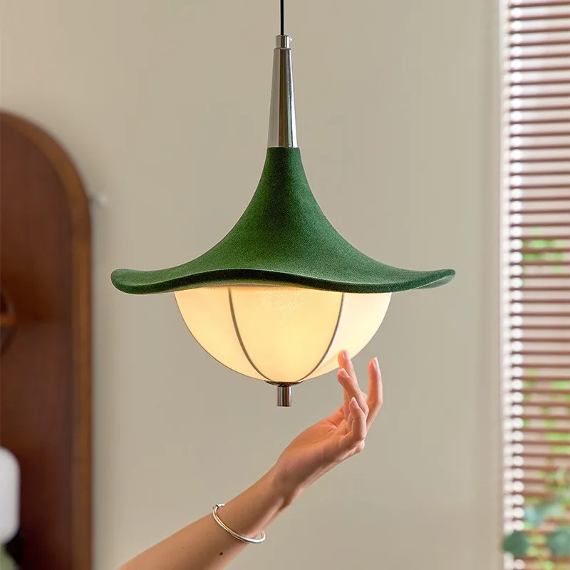 

Vintage Pendant Lights French Straw Hat Fabric Chandeliers Living Room Dining Room Bar Counter Pendant Light Home Decor