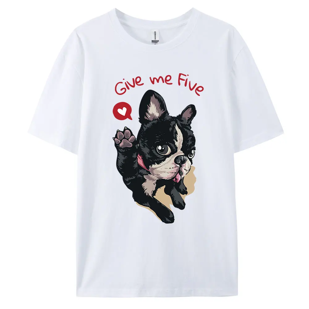 

GiveMeFive Men's Casual Short-sleeved T-shirt with 100% Cotton Fashion print Tees oversizeZQ