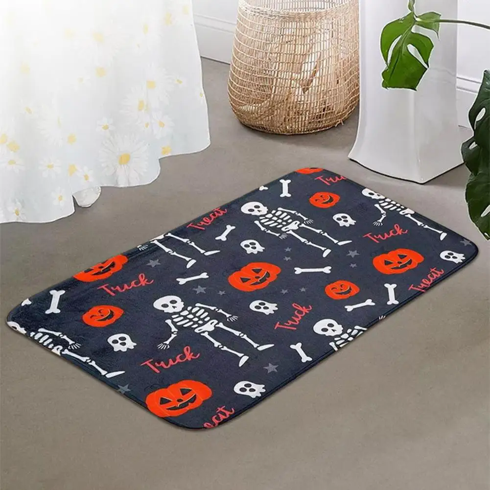 Water Absorption Carpet Super Soft Halloween Themed Bathroom Carpet Highly Absorbent Quick Dry Non-slip Door Mat Decor Non-slip