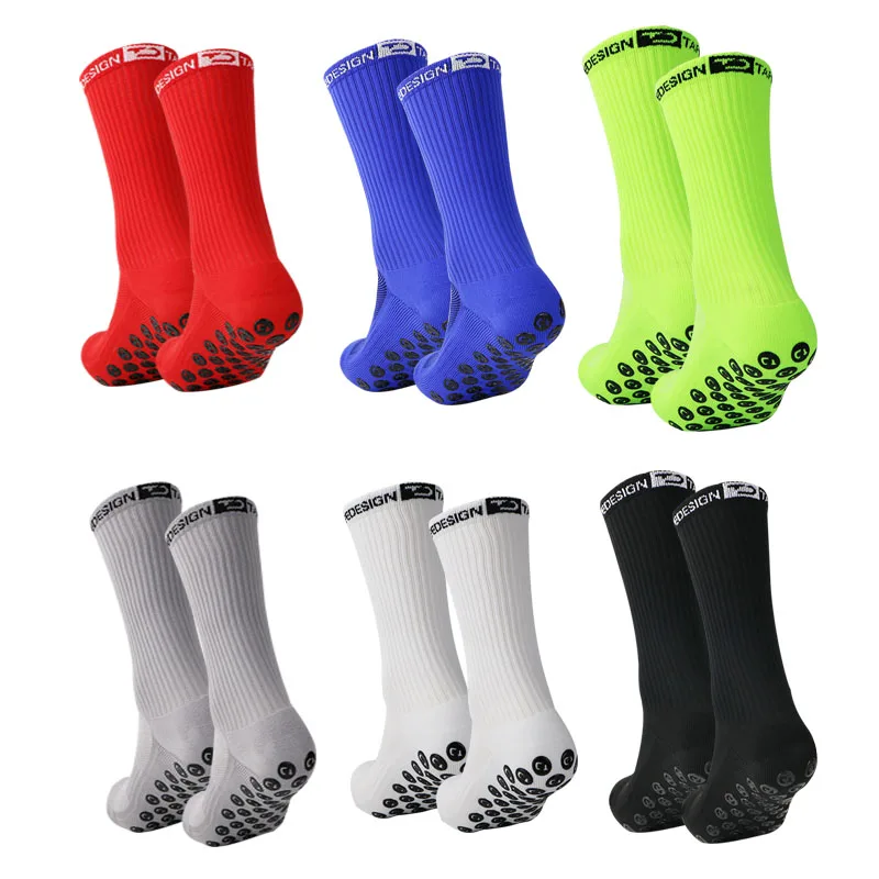 TAPEDESIGN Non-Slip Football Socks  Men Women Anti Slip Soccer Cycling Sports Grip Socks 38-46