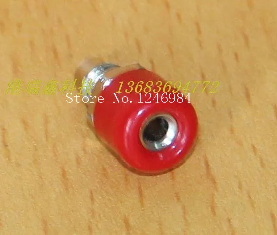 [SA]2.5MM banana jack connector terminals test holes A-2008 RED BALCK Bananaconnector socket--100PCS/LOT