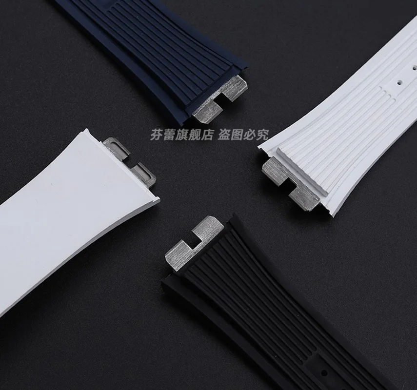 For Hublot tattoo SANG BLEU fluororubber Watch strap Hengbao 415 414 Quick release For Men VITON Watchband 28*18mm FKM bracelet