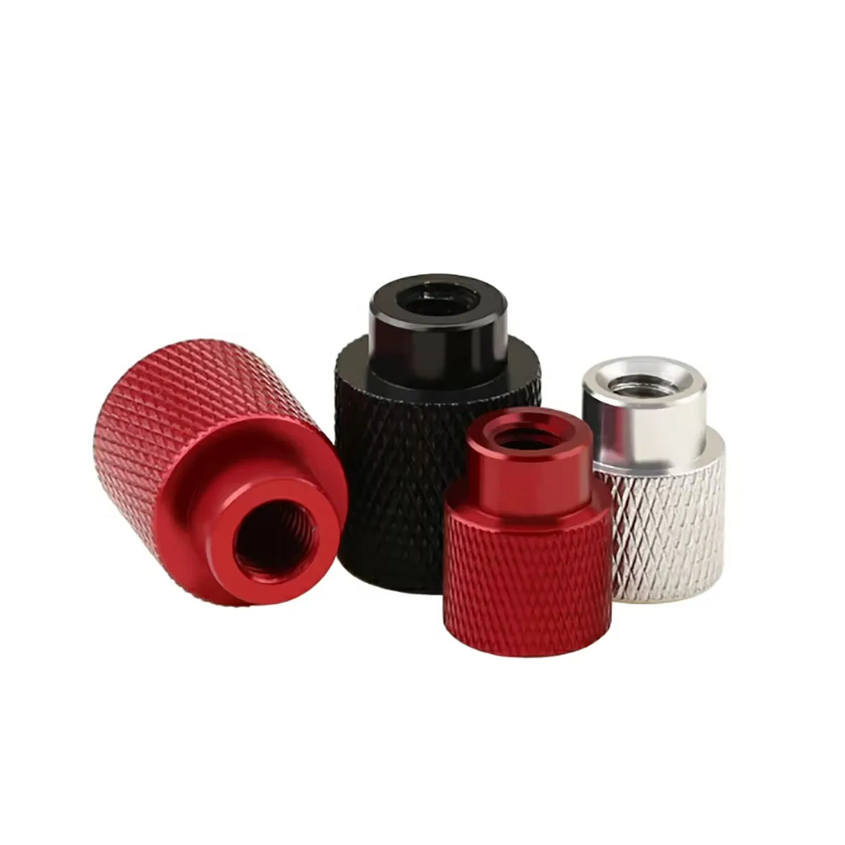 Aluminum Alloy Knurled Thumb Nuts Red Black Extended Step Thumb Nuts Hand Tighten Nut M3 M4 M5 M6