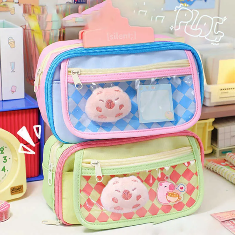

Candy Color Pencil Case for Easy Access and Large Capacity for Stationery Storage Pouch for Students Back to School Stationery