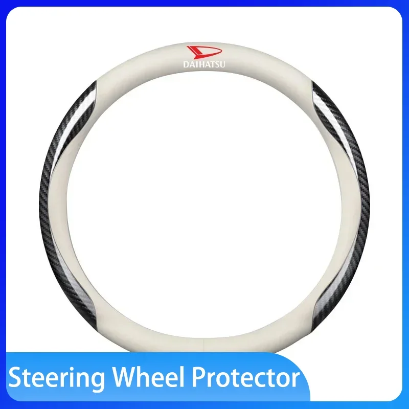 

Car Suede carbon fiber non-slip steering Wheel Cover Protector For Daihatsu Terios Sirion Mira Materia Rocky Charade Accessories