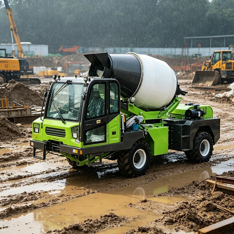 China Manufacturer Self Feeding Concrete Mixer Truck Heavy Duty Mobile Cement Mixer for Construction and Road Maintenance