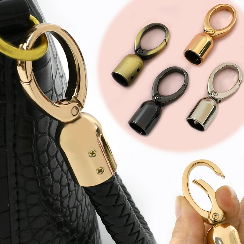 

4/10Pcs 12/15mm Metal Tassel Cap Lobster Swivel Stopper Buckle Strap Connector Clasp Handbag Handle Hook DIY Bag Accessories