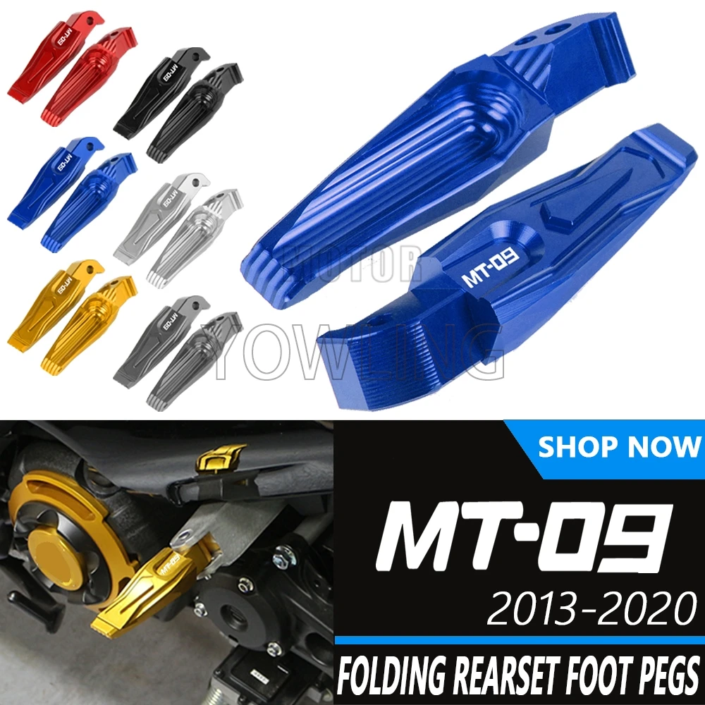 

Motorcycle Accessories Rear Foot Pegs Rests Passenger Footrests For Yamaha MT03 MT07 MT09 MT-03 MT-07 MT-09 MT 07 09 2013-2020