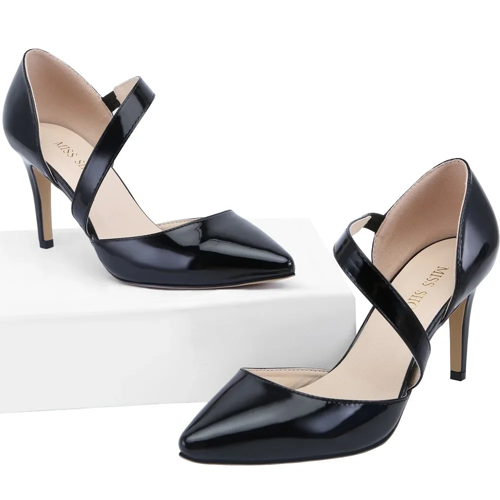 

Women Pumps Stilettos Fashion 9CM Sexy Slip-on High Heels Lady Pointed Toes Thin Heel Party Dress Wedding Prom Shoes Plus Size