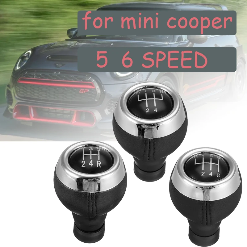 

5/6 Speed Manual Gear Shift Knob Shifter Lever Handle PU Leather For Mini Cooper R55 R56 R57 R58 R59 F55 F56 F54 F57