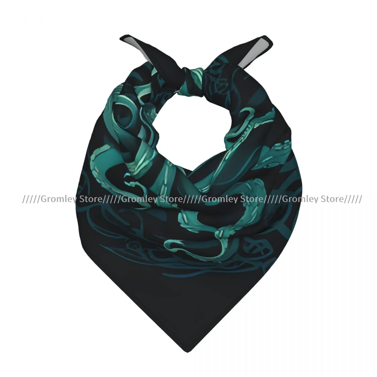 

Green Octopus With Tentacles Square Bandana Outdoor Sports Headwear Scarf