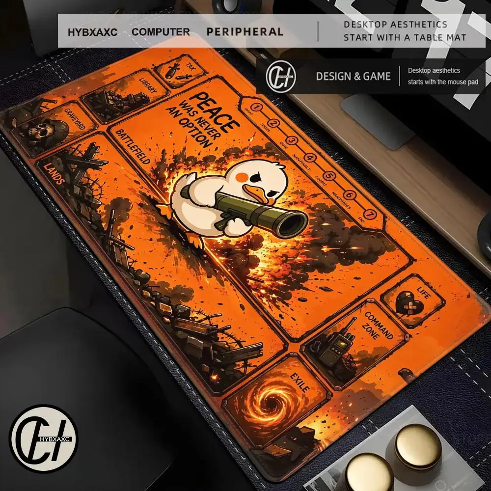 Angry Duck Bazooka Battlefield Tale Mat Mouse Pad Play Mat MTG TCG Office Desk Mat For Work Game PC Laptop Carpet Mouse Pad
