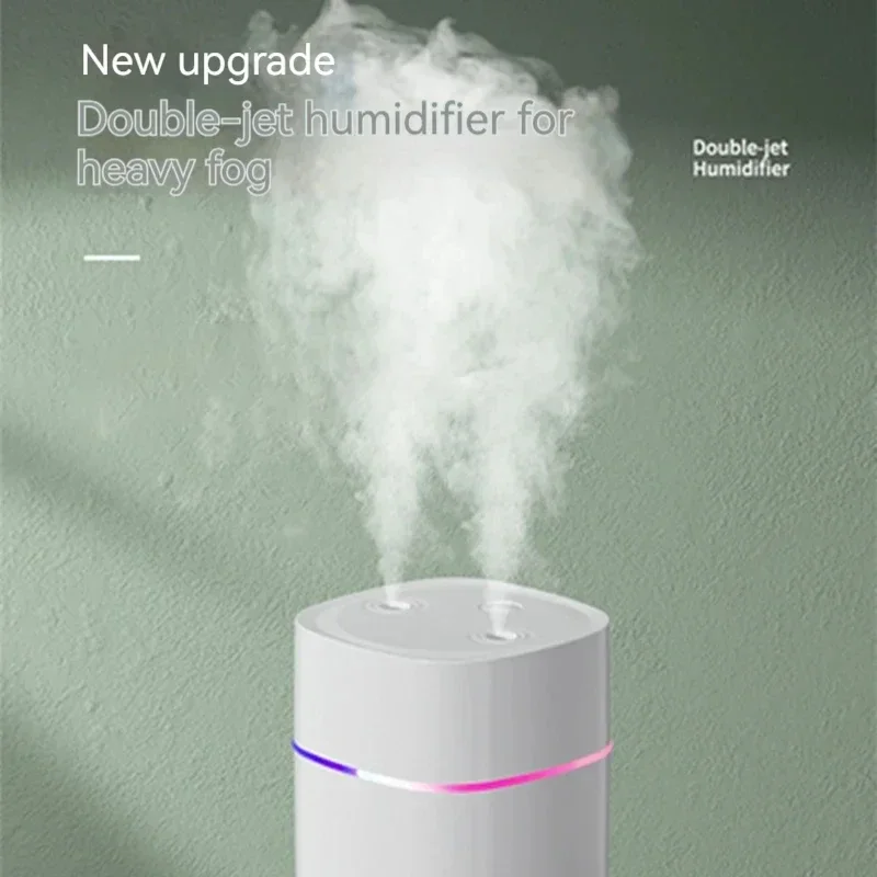 XIAOMI Dual Spray Humidifier Dual-Speed Seven-Color Light Nano Fine Mist USB Plug 600ML Humidifiers For Cars Home Office Desktop