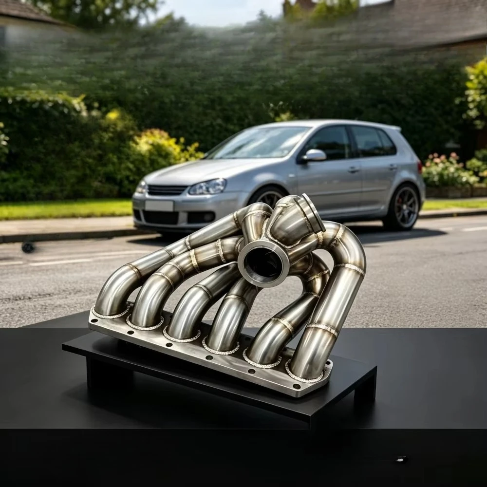 High-quality Ss304 Manifold Exhaust Pipes for Volkswagen Golf 4 MK4 R32 2002-2005 Optimized VR6 Airflow Suction Efficiency