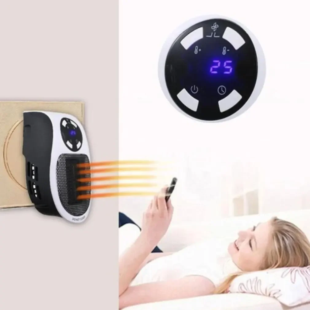 Wall-Outlet Mini Electric Air Heater - Powerful Warm Blower & Fast Heater Fan for Efficient Home Heating Solution