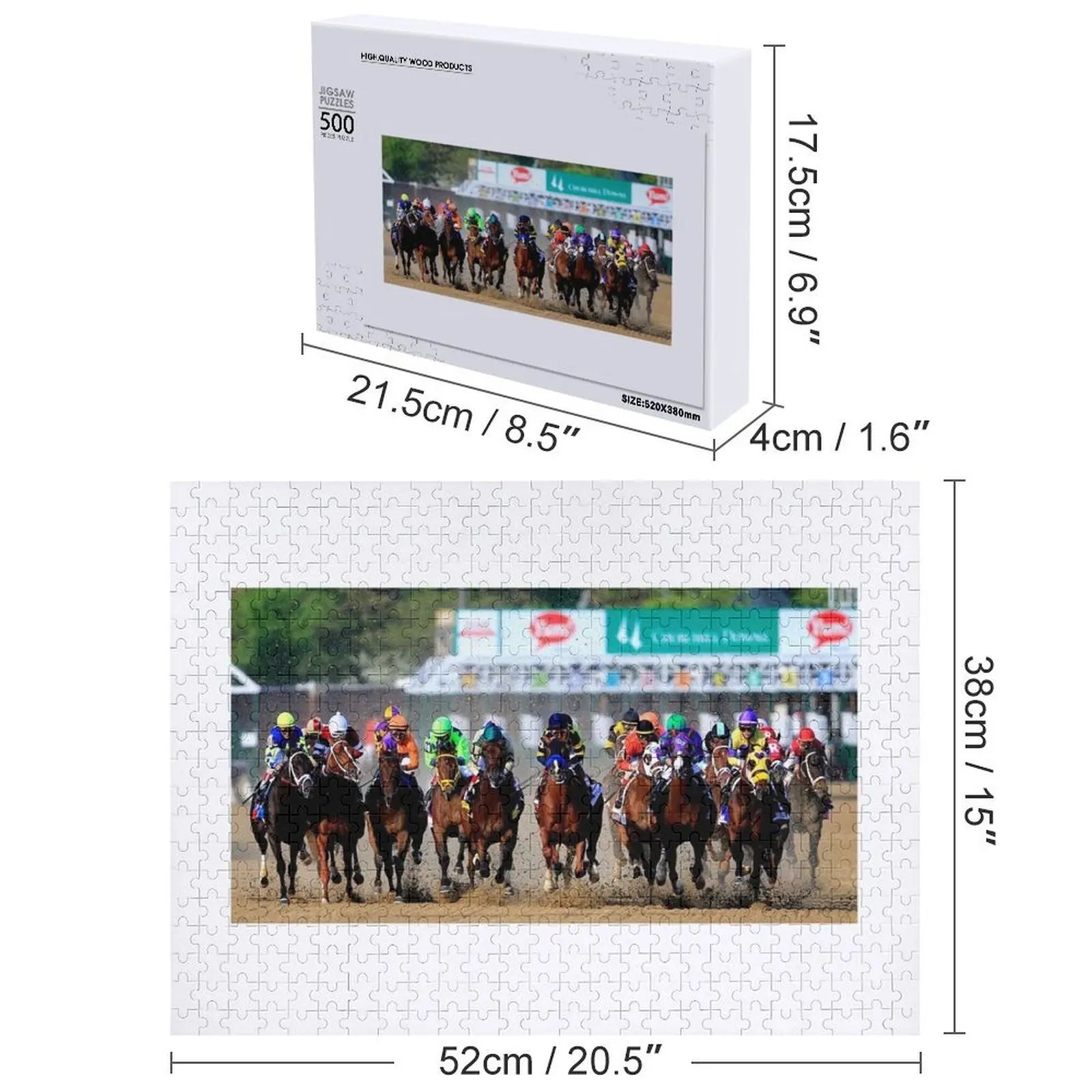 Kentucky Derby Horse Race Jigsaw Puzzle Customizeds For Kids Wooden Compositions For Children Custom Gifts Puzzle