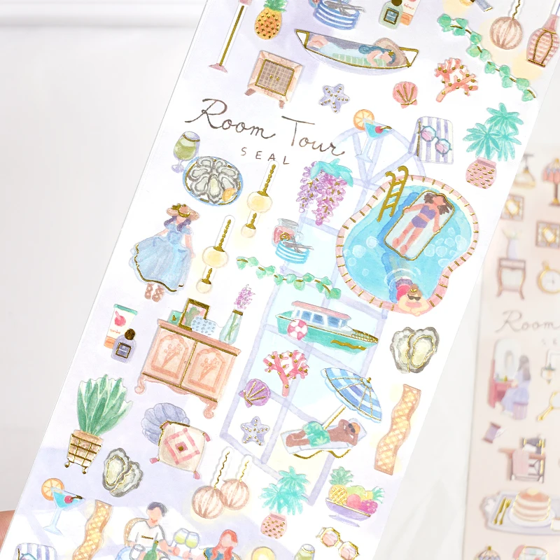 Girls Daily Life Stickers Scrapbooking Diy Journal Stationery Sticker Sheet Aesthetic Deco Art Supplies Gift