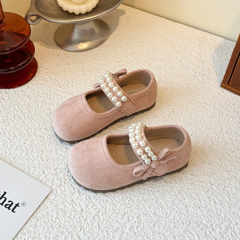 Sweet Fashion Children Causal Leather Shoes Princess Bowknot Girls Dress Flat Shoes Spring Autumn Kids Ballet Shoes Simple New