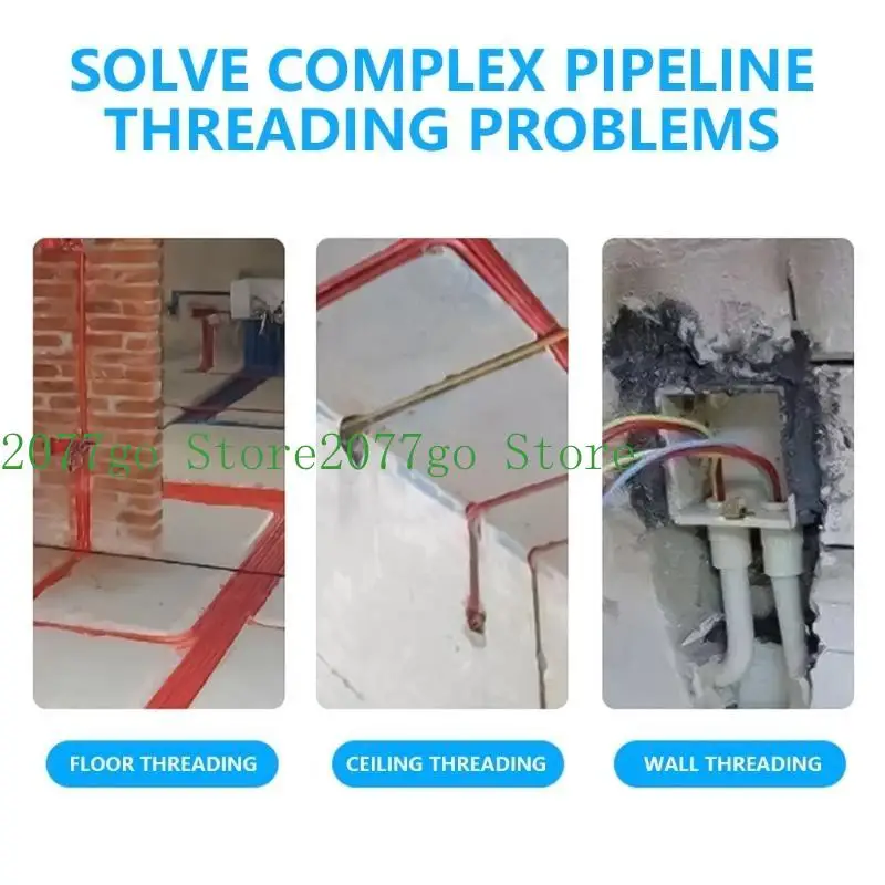 Y1UD Wire Threading Device Gadget with Tie Wrap Spring Mechanism Round Head