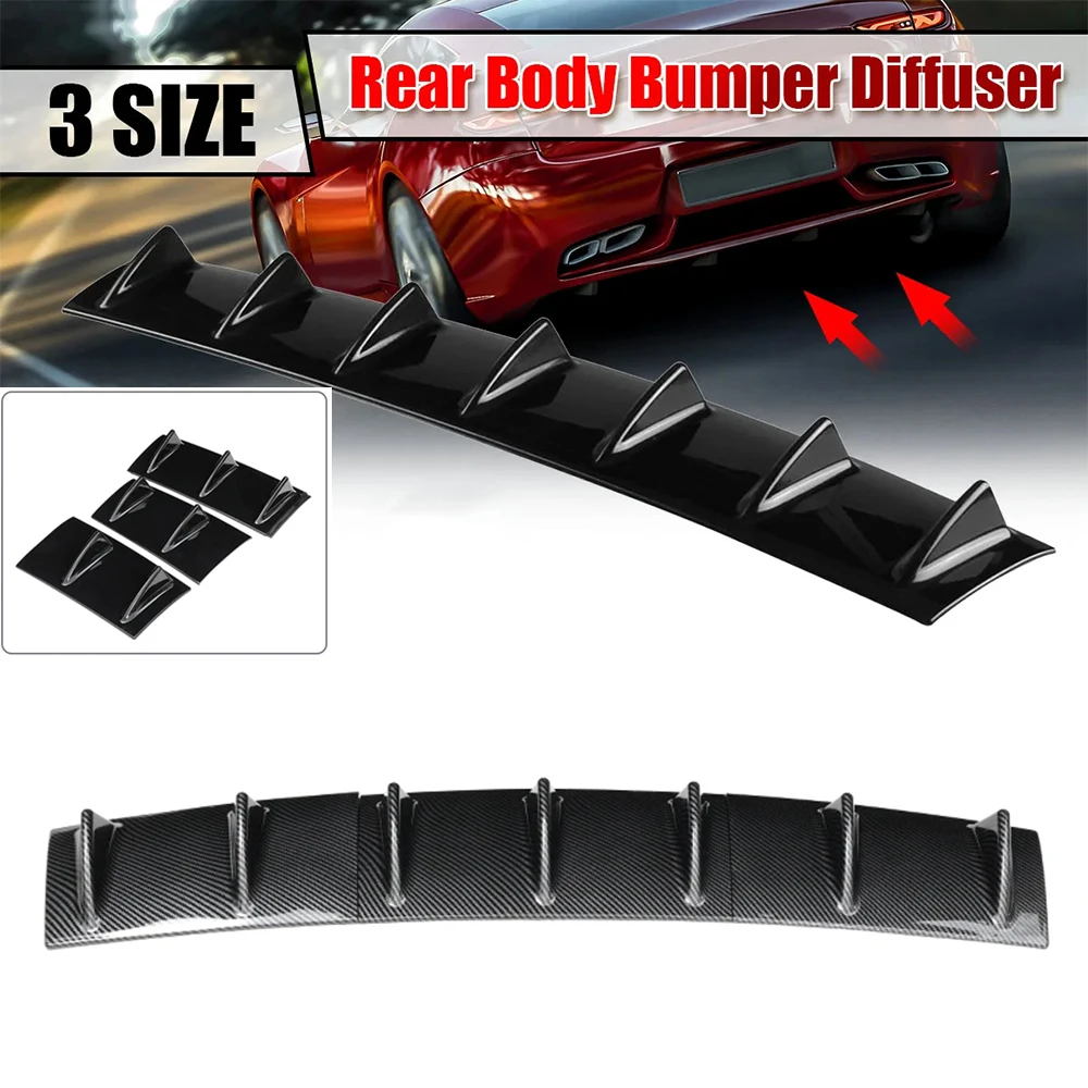 

Universal Spoiler General Shark Fin Three-Section Car Rear Bumper Lip 7-Fin Diffuser for BMW E60 E46 E90 F10 for Audi A4 B8 A6