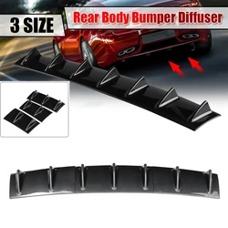 Universal Spoiler General Shark Fin Three-Section Car Rear Bumper Lip 7-Fin Diffuser for BMW E60 E46 E90 F10 for Audi A4 B8 A6