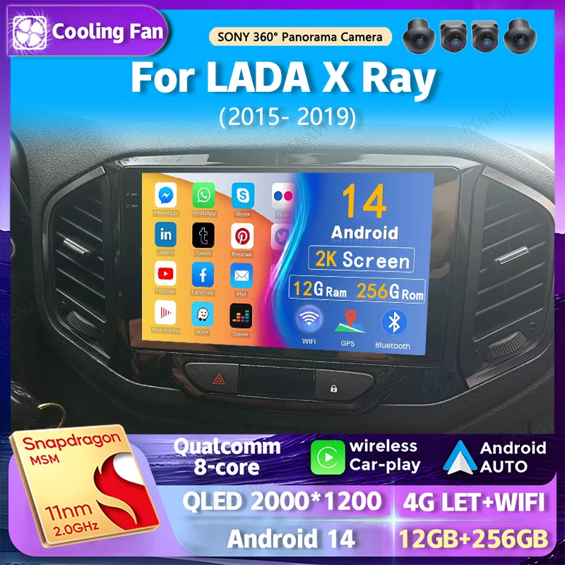 

Android 14 wifi+4G Carplay AUTO Car Radio For LADA X Ray Xray 2015- 2019 Navigation GPS Video Player Stereo Multimedia Head unit
