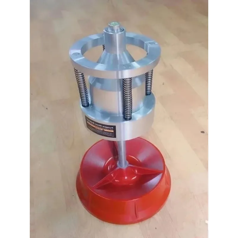 Equilibrador de roda de cubos portátil com nível de bolha, aro resistente, pneus, carros, caminhão, equilibra facilmente rodas com cubos de 1-1/2 