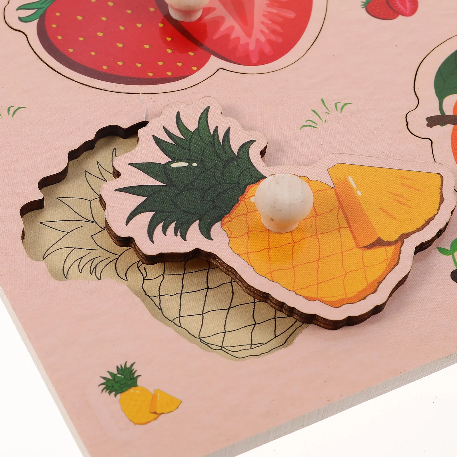 

1 Set Of Fruit Handboard Puzzle Wooden Toddler Puzzles For Kids Ages 3-9 Preschool Learning Wood Jigsaw Puzzle Game Educational