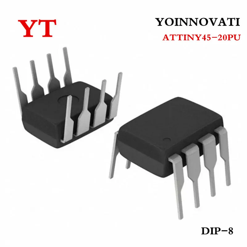 

10pcs/lot ATTINY45-20PU ATTINY45 20PU IC MCU 8BIT 4KB FLASH 8DIP Best quality