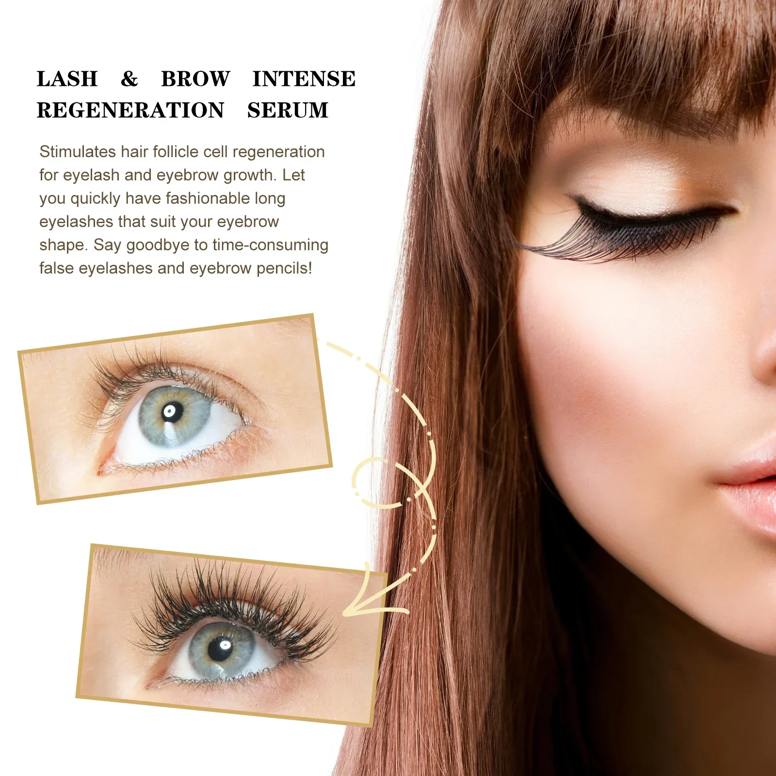 3PCS Eyelash Growth Serum สวย Rich เรียวยาว Moisturizing ยาว Mild Curling Eyelash คิ้วมาสคาร่าแบบพกพา