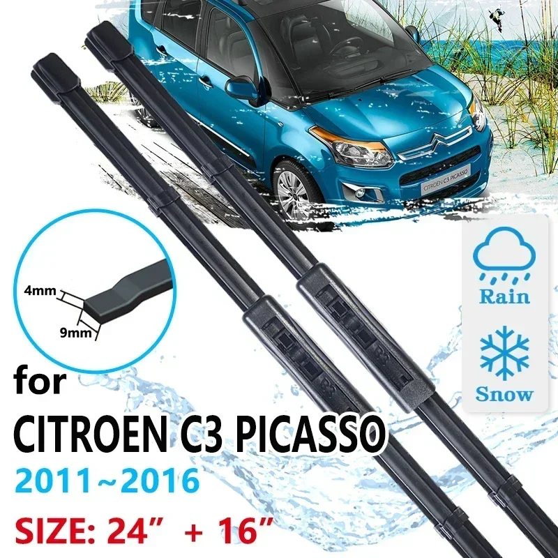 For Citroen C3 Picasso 2011~2016 Samsun Windscreen Windshield Accessories Window 2011 2012 2013 2014 2015 Car Front Wiper Blades