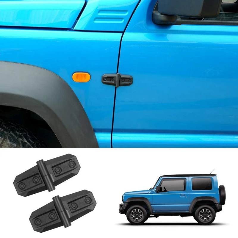 2PCS Car Door Hinge Cover For Suzuki Jimny 2019 2020 Engine Hood Hinge Decoration Cover Trim Decoration Fit Accessories