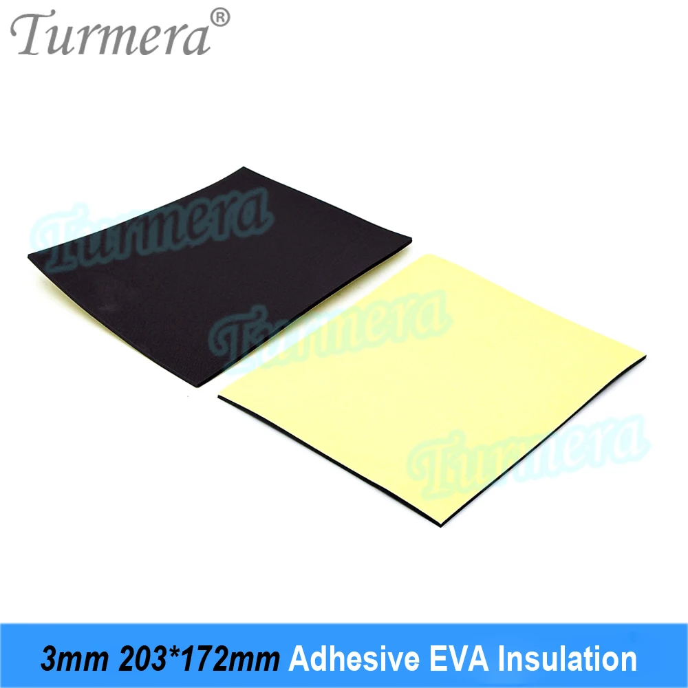 Turmera Adhesive EVA Insulation 3mm Thickness 203*172mm for 3.2V 280Ah 320Ah 310Ah 90Ah 12V 24V 48V Lifepo4 Battery Pack Diy Use