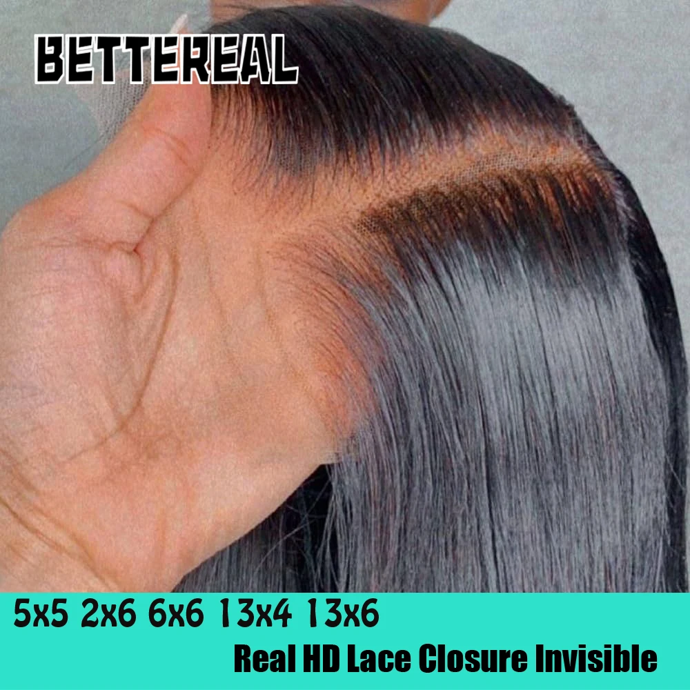 

Real HD Lace 5x5 6x6 2x6 Closure Body Wave / Straight Pre Plucked Small Knots Human Hair 13x6 13x4 HD Lace Frontal Serrated Edge
