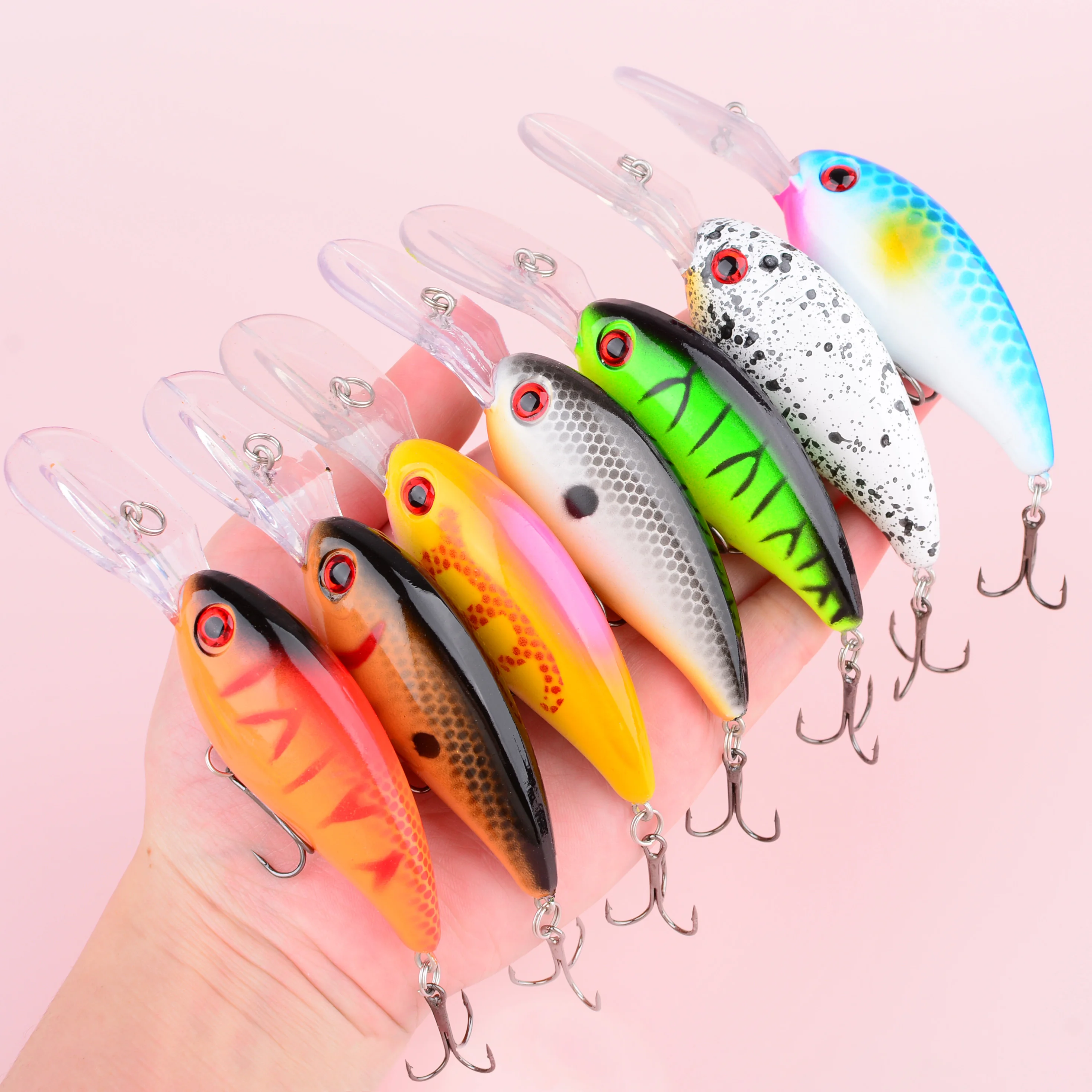 Magic Works 10,2cm 15g Crankbaits Angelköder Schwimmende Wobbler für Hecht Harte Köder PCB Lip Crank Jerkbait Schwarze Minnow-Köder